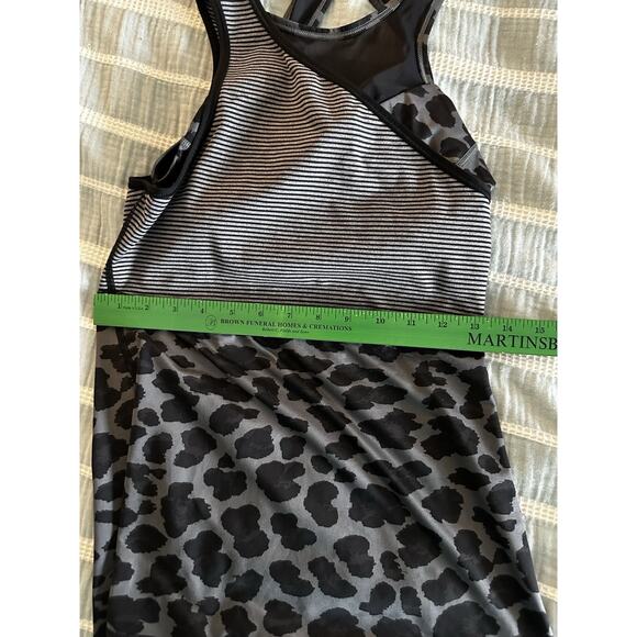 Lululemon Meshed Up Shoulder Tank Sports Bra Combo Slate Gray Activewear ~6 - Picture 5 of 6